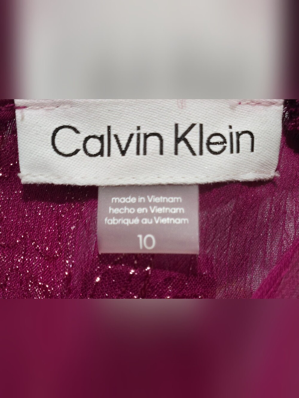 Calvin Klein Metallic Burnout Wedding Guest & Mother of the Bride Dress NWOT 10 - Picture 7 of 12